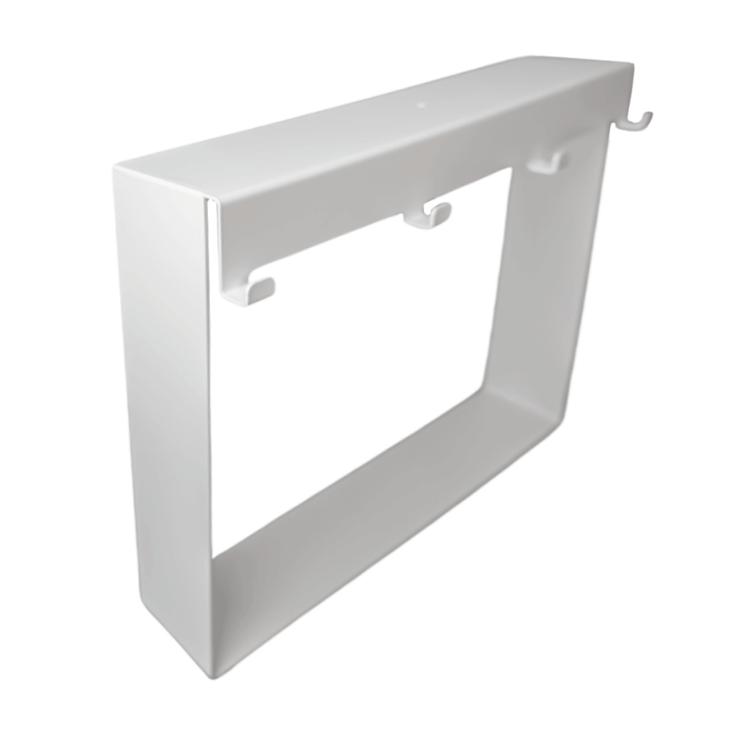 Hängendes Duschregal aus Edelstahl, weiß – für Duschwand