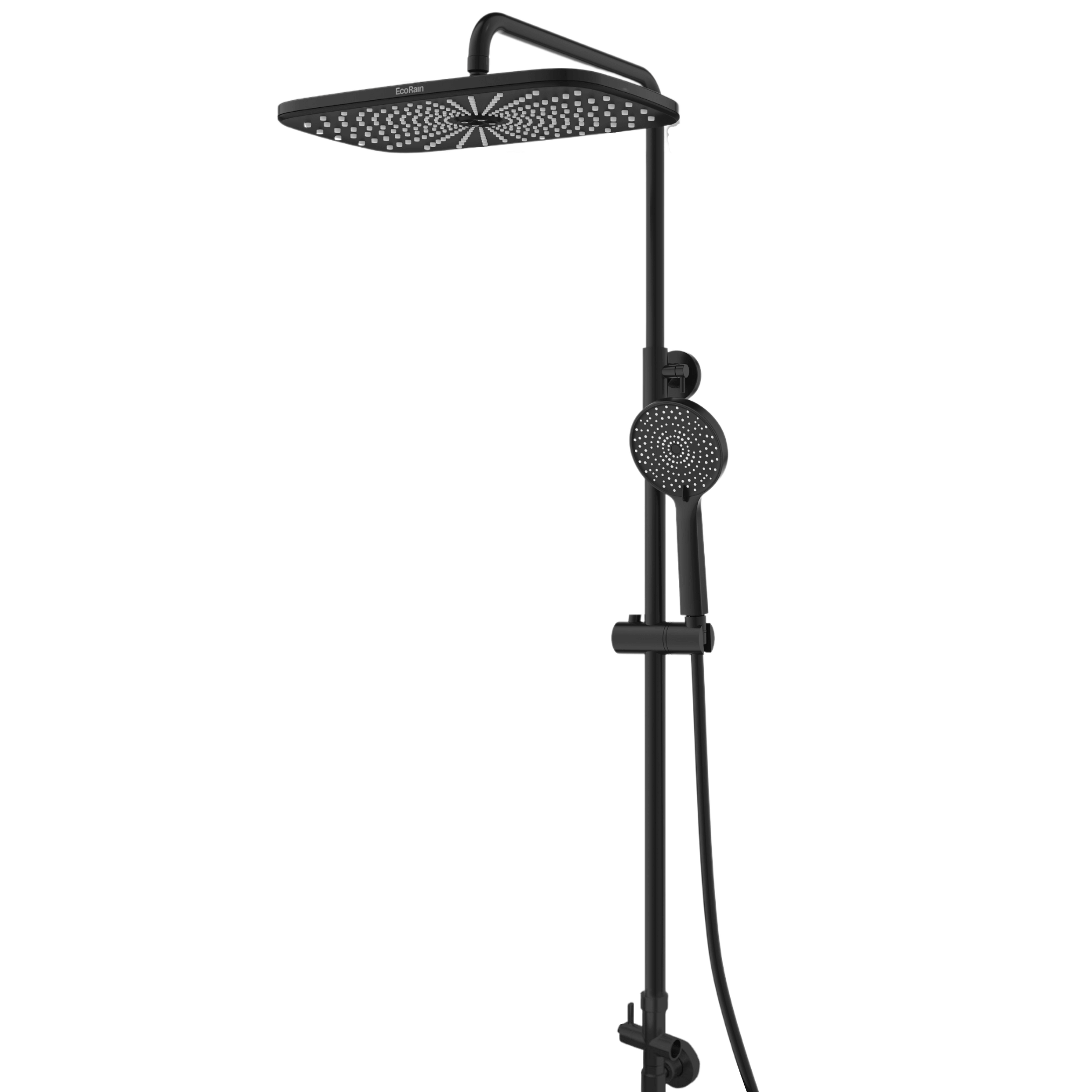 Regenduschset Melvin 30 CM ohne Armatur - Schwarz