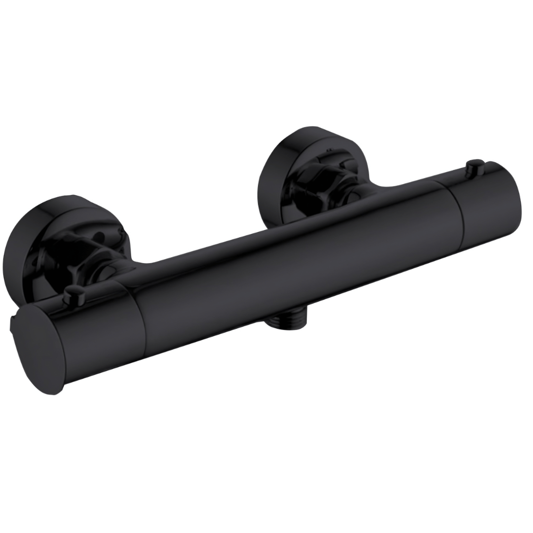 Thermostatischer Duschhahn Charly Black - 15 cm