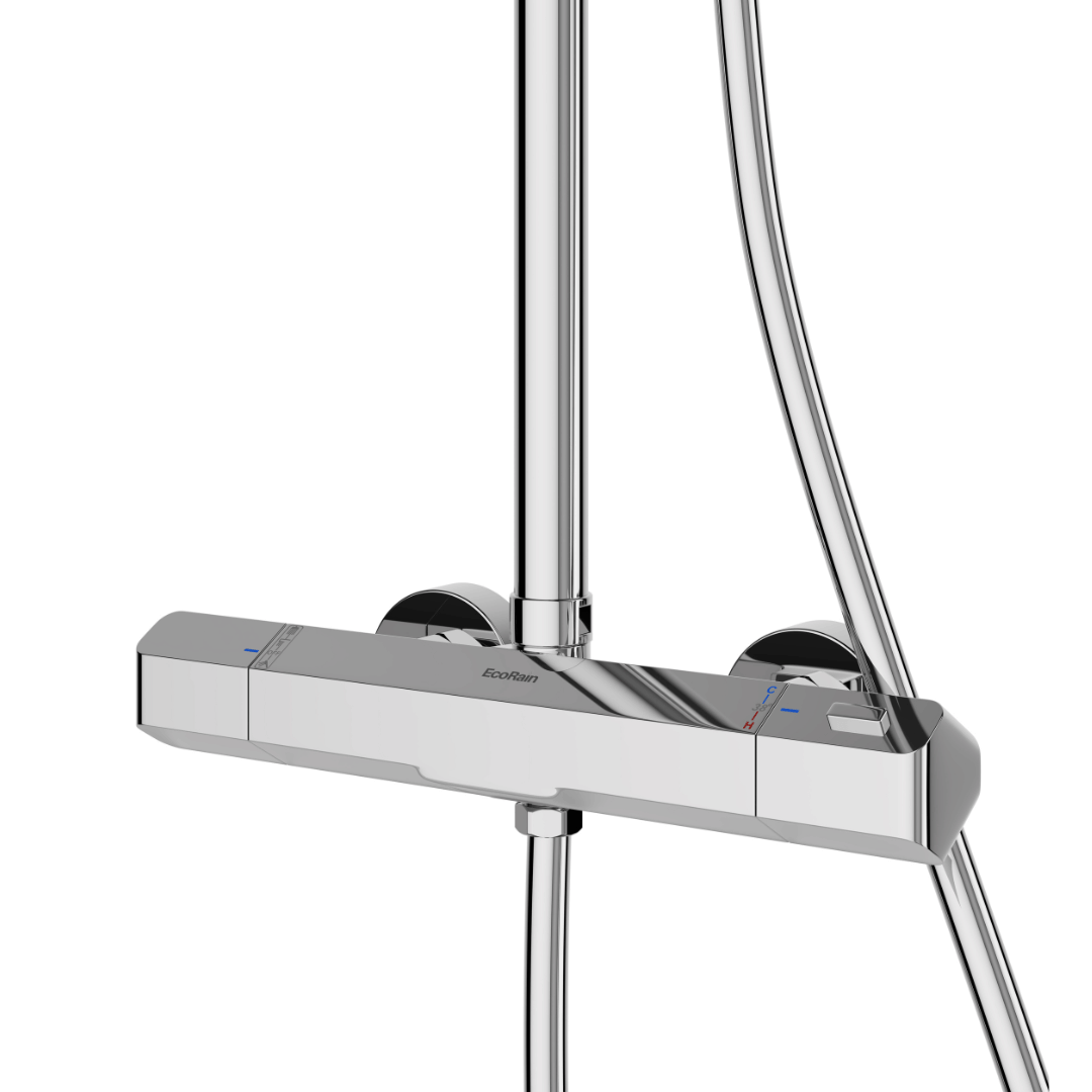 Thermostatarmatur Dusche Glenn Chrome - 15 cm