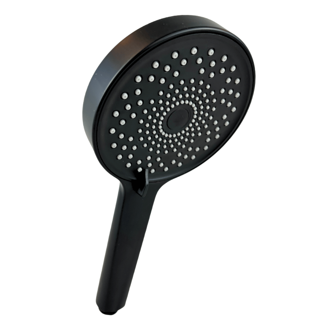 Wassersparender Duschkopf Jet 12 cm - Schwarz