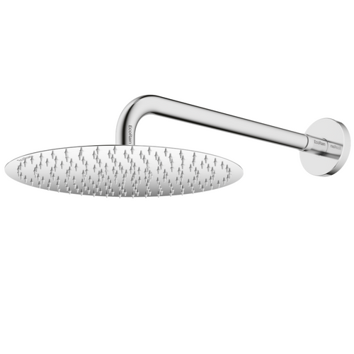 Runde Kopfbrause mit Duscharm Tyler 30 cm – Chrom