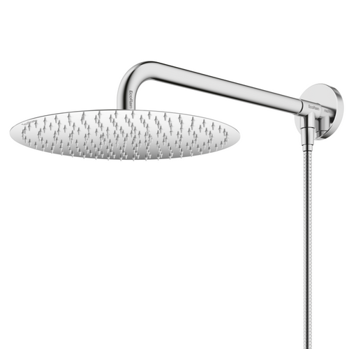 Runde Regendusche mit Schlauch Tyler 30 cm – Chrom