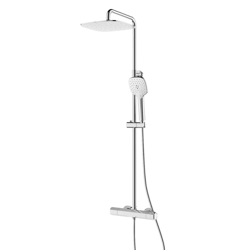 Regenduschset Kay 25 CM mit Thermostathahn - Chrom