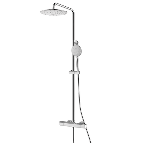Regendusch-Set Glenn 23 cm mit Thermostat-Mischbatterie – Chrom