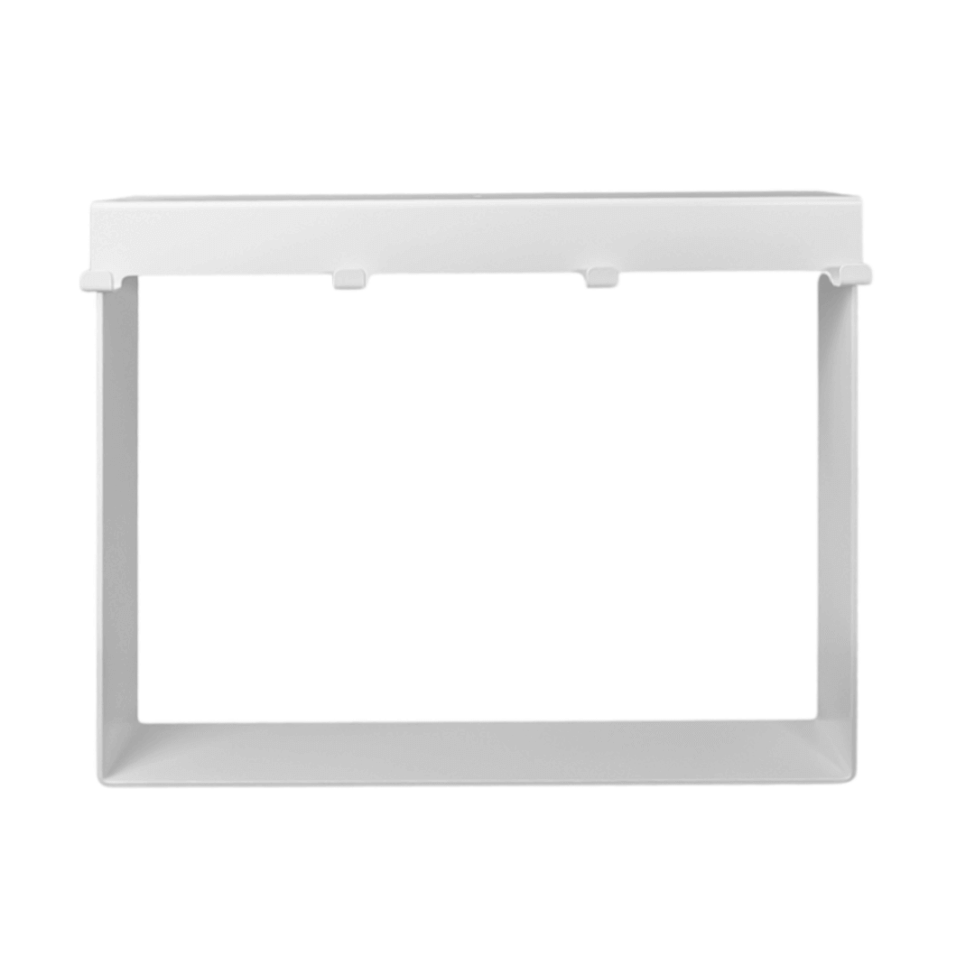 Hängendes Duschregal aus Edelstahl, weiß – für Duschwand