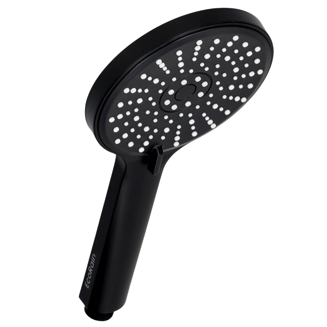 Wassersparender Duschkopf Mark 12 cm – Schwarz