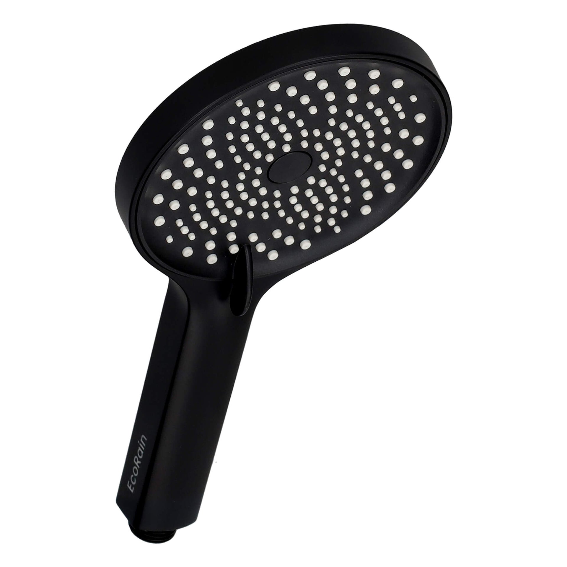 Wassersparender Duschkopf Charly 13 cm - Schwarz